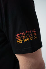 The Gradient - Classic fit T-shirt in Black with Orange accents