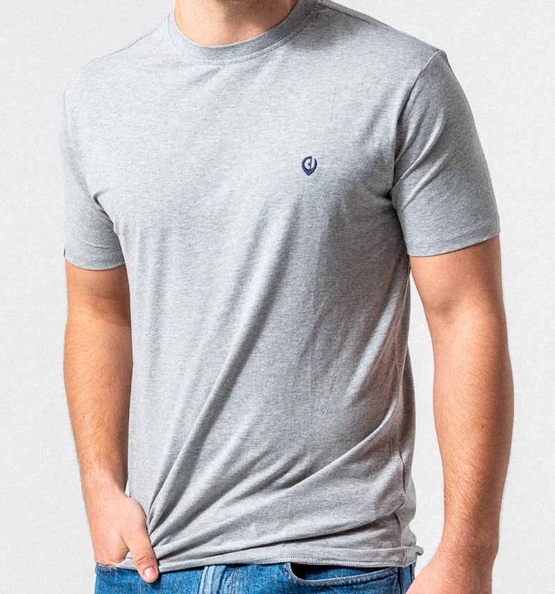 The Dexter - Classic fit T-shirt in Grey with Navy accents