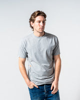 The Vertical - Classic fit T-shirt in Grey with Orange accents