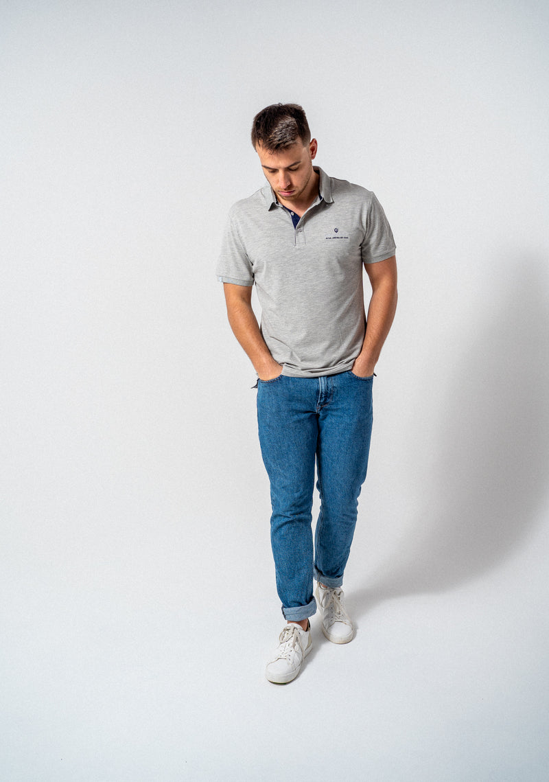 The Original Polo - Classic fit Polo Shirt in Grey with Navy accents