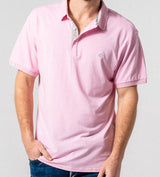 The Dexter Polo - Classic Fit Polo shirt in Pink with Grey accents