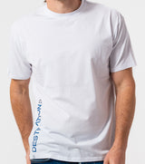 The Vertical - Classic fit T-shirt in White with Navy accents