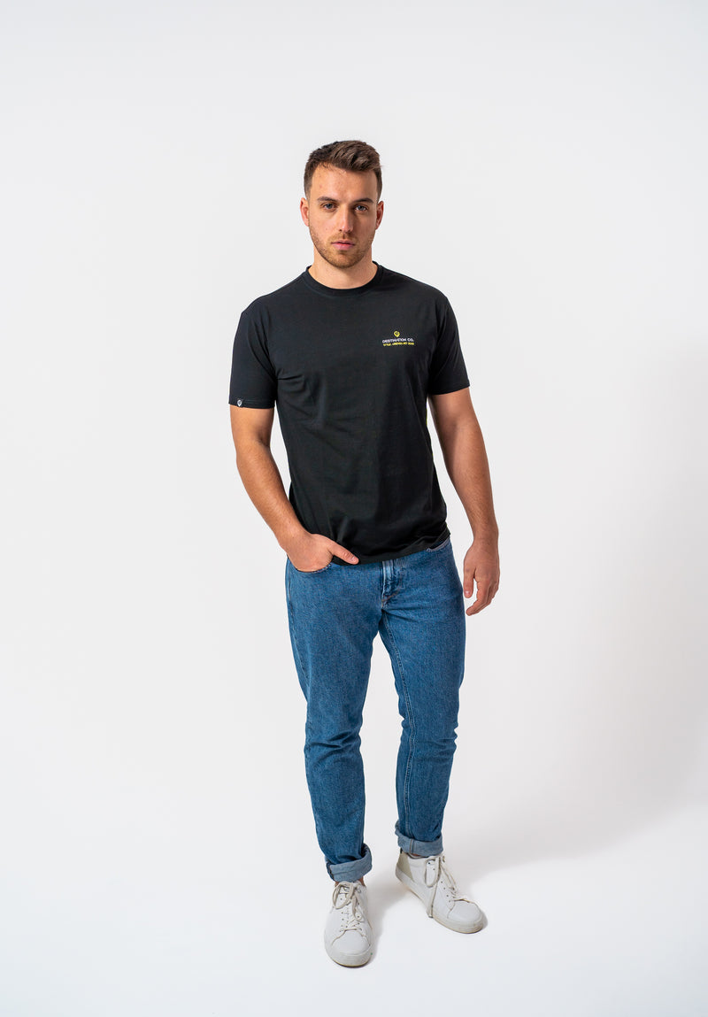 The Original - Classic fit T-shirt in Black with Neon Green accents