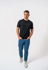 The Gradient - Classic fit T-shirt in Black with Orange accents
