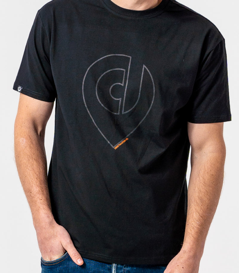 The Shadow - Classic fit T-shirt in Black with Orange accents