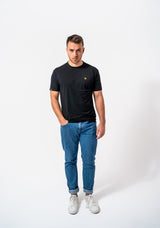 The Dexter - Classic fit T-shirt in Black with Neon Green accents