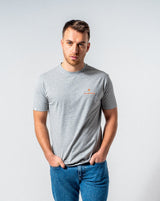 The Original - Classic fit T-shirt in Grey with Orange accents