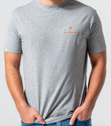 The Original - Classic fit T-shirt in Grey with Orange accents