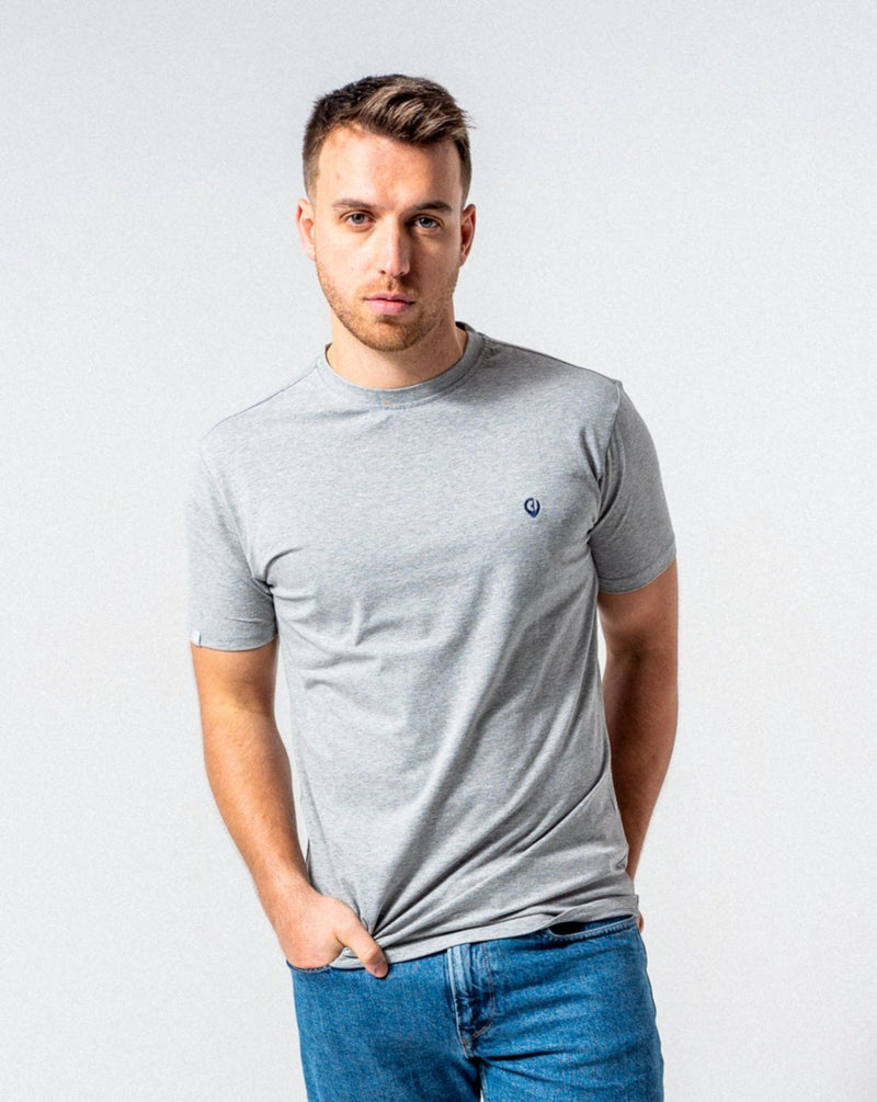 The Dexter - Classic fit T-shirt in Grey with Navy accents